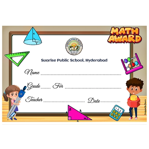 School Maths Award 6 x 9 Inches
